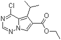 Ethyl 4-chloro-5-isopropylpyrrolo[2,1-f][1,2,4]triazine-6-carboxylate molecular structure (CAS 658084-80-1)