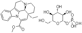 (3alpha,16alpha)-Eburnamenine-14-carboxylic acid methyl ester compd. with alpha-D-glucopyranose 1-(dihydrogen phosphate) molecular structure (CAS 65826-02-0)