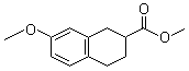 structure of CAS# 65844-56-6, Methyl 1,2,3,4-tetrahydro-7-methoxy-2-naphthalenecarboxylate;1,2,3,4-Tetrahydro-7-methoxy-2-naphthalenecarboxylic acid methyl ester