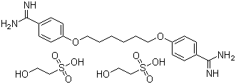 己脒定二(羟乙基磺酸)盐分子结构 (CAS 659-40-5)