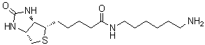 (3aS,4S,6aR)-N-(6-Aminohexyl)hexahydro-2-oxo-1H-thieno[3,4-d]imidazole-4-pentanamide molecular structure (CAS 65953-56-2)