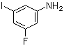 3-氟-5-碘苯胺分子结构 (CAS 660-49-1)