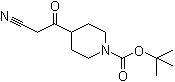 结构式 CAS# 660406-84-8, 4-(2-氰基乙酰基)哌啶-1-羧酸叔丁酯