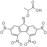2-(2,4,5,7-四硝基-9-亚芴基氨基氧基)丙酸分子结构 (CAS 66069-40-7)