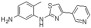 结构式 CAS# 660837-08-1, 4-甲基-N3-[4-(3-吡啶基)-2-噻唑基]-1,3-苯二胺