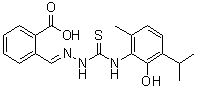 2-[[2-[[[2-Hydroxy-6-methyl-3-(1-methylethyl)phenyl]amino]thioxomethyl]hydrazinylidene]methyl]benzoic acid molecular structure (CAS 6623-74-1)
