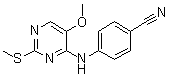 4-[[5-Methoxy-2-(methylthio)-4-pyrimidinyl]amino]benzonitrile molecular structure (CAS 6623-82-1)