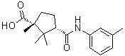 (1R,3S)-1,2,2-Trimethyl-3-[[(3-methylphenyl)amino]carbonyl]cyclopentanecarboxylic acid molecular structure (CAS 6626-17-1)