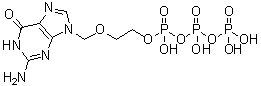 Acyclovir triphosphate molecular structure (CAS 66341-18-2)
