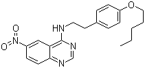 6-Nitro-N-[2-[4-(pentyloxy)phenyl]ethyl]-4-quinazolinamine molecular structure (CAS 663597-19-1)