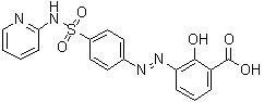 2-Hydroxy-3-[2-[4-[(2-pyridinylamino)sulfonyl]phenyl]diazenyl]benzoic acid molecular structure (CAS 66364-71-4)