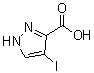 结构式 CAS# 6647-93-4, 4-碘-1H-吡唑-3-羧酸
