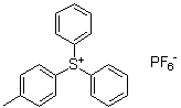 Diphenyl-4-tolylsulfonium hexafluorophosphate molecular structure (CAS 66482-51-7)
