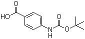 4-(N-叔丁氧羰基氨基)苯甲酸分子结构 (CAS 66493-39-8)
