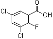 结构式 CAS# 665022-07-1, 3,5-二氯-2-氟苯甲酸
