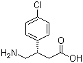 结构式 CAS# 66514-99-6, (S)-4-氨基-3-(4-氯苯基)丁酸