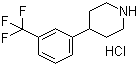 4-(3-三氟甲基苯基)哌啶盐酸盐分子结构 (CAS 6652-16-0)