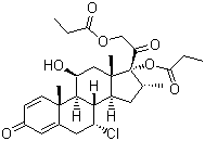 Alclometasone-17,21-dipropionate molecular structure (CAS 66734-13-2)