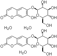 结构式 CAS# 66778-17-4, 七叶苷水合物
