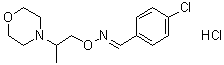 (E)-4-氯苯甲醛 O-[2-(4-吗啉基)丙基]肟单盐酸盐分子结构 (CAS 66842-90-8)