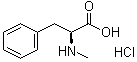structure of CAS# 66866-67-9, N-Methyl-L-phenylalanine hydrochloride;N-Methylphenylalanine hydrochloride