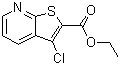 structure of CAS# 66869-77-0, 3-Chlorothieno[2,3-b]pyridine-2-carboxylic acid ethyl ester