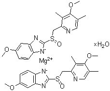 structure of CAS# 668985-31-7, (S)-Omeprazole magnesium hydrate