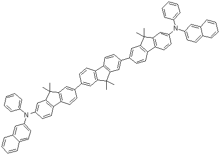 9,9,9',9',9'',9''-Hexamethyl-N,N'-di-2-naphthalenyl-N,N'-diphenyl-[2,2':7',2''-ter-9H-fluorene]-7,7''-diamine molecular structure (CAS 669016-17-5)