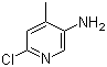 3-氨基-6-氯-4-甲基吡啶分子结构 (CAS 66909-38-4)