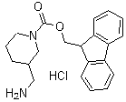 3-(Aminomethyl)-1-piperidinecarboxylic acid 9H-fluoren-9-ylmethyl ester hydrochloride molecular structure (CAS 669713-56-8)