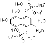 Menadiol sodium diphosphate hexahydrate molecular structure (CAS 6700-42-1)