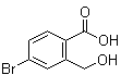 4-Bromo-2-(hydroxymethyl)benzoic acid molecular structure (CAS 670256-21-0)