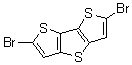 2,6-Dibromodithieno[3,2-b:2',3'-d]thiophene molecular structure (CAS 67061-69-2)