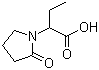 alpha-Ethyl-2-oxo-1-pyrrolidineacetic acid molecular structure (CAS 67118-31-4)