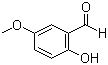 structure of CAS# 672-13-9, 2-Hydroxy-5-methoxybenzaldehyde;5-Methoxysalicylaldehyde