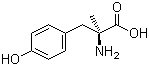 结构式 CAS# 672-87-7, L-alpha-甲基酪氨酸