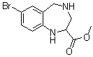7-Bromo-2,3,4,5-tetrahydro-1H-1,4-benzodiazepine-2-carboxylic acid methyl ester molecular structure (CAS 672309-91-0)