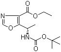 5-[(1S)-1-[[(tert-Butoxyl)carbonyl]amino]ethyl]-4-Oxazolecarboxylic acid ethyl ester molecular structure (CAS 672310-07-5)