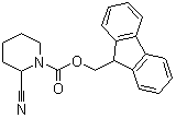 结构式 CAS# 672310-10-0, 2-氰基-1-哌啶甲酸 9H-芴-9-基甲酯