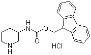 3-Piperidinylcarbamic acid 9H-fluoren-9-ylmethyl ester monohydrochloride molecular structure (CAS 672310-13-3)