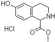 structure of CAS# 672310-19-9, 1,2,3,4-Tetrahydro-6-hydroxy-1-isoquinolinecarboxylic acid methyl ester hydrochloride