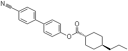 结构式 CAS# 67284-57-5, 反式-4-丙基环己基甲酸 4'-氰基[1,1'-联苯基]-4-基酯