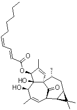 3-O-(2'E,4'Z-癸二烯酰基)-20-脱氧巨大戟醇分子结构 (CAS 672941-64-9)