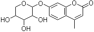 structure of CAS# 6734-33-4, 4-Methylumbelliferyl beta-D-xylopyranoside;4-Methyl-7-(beta-D-xylopyranosyloxy)-2H-1-benzopyran-2-one