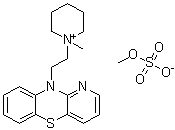 1-Methyl-1-[2-(10H-pyrido[3,2-b][1,4]benzothiazin-10-yl)ethyl]piperidinium methyl sulfate molecular structure (CAS 67361-05-1)