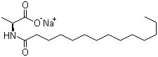 Sodium N-tetradecanoyl-L-alaninate molecular structure (CAS 67395-95-3)
