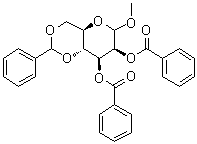 Methyl 4,6-O-(phenylmethylene)-alpha-D-mannopyranoside dibenzoate molecular structure (CAS 6748-85-2)