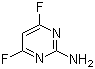 结构式 CAS# 675-11-6, 2-氨基-4,6-二氟嘧啶