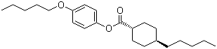 结构式 CAS# 67589-55-3, 反式-4-戊基环己基甲酸 4-(戊氧基)苯酯
