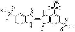 结构式 CAS# 67627-18-3, 靛蓝三磺酸钾